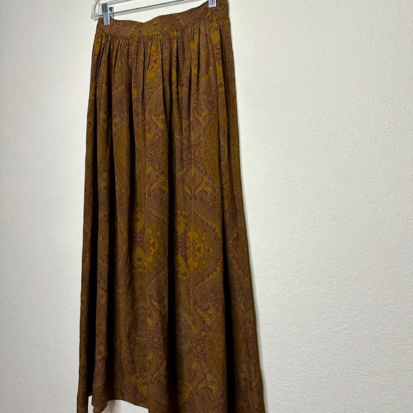 90’s Vintage Calvin Klein Classics Silk Paisley Maxi Skirt - Sold by Free People - Picture 9 of 10